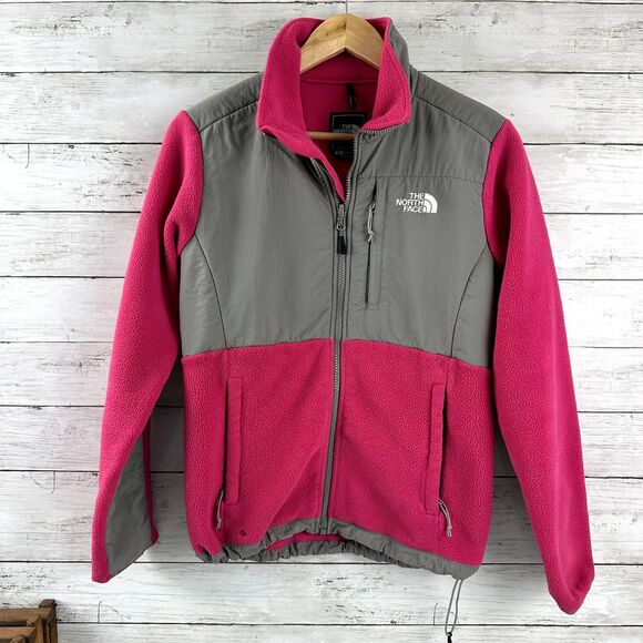 The North Face Womens Denali Jacket Size Small Full Zip‎ Polartec Pink Gray - Picture 1 of 11